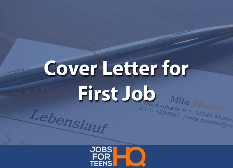 Cover Letter for First Job